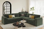 EASE MOOSE Oversized Modular Sectional Sofa, Extra Large L Shape Sectional Cloud Couch,Comfty Deep Seat Wide Modular Sofa for Living Room Removable Cover