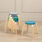 Bentwood Stackable Stools, Kids Furniture, Contemporary, 6-Piece