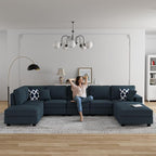 Legend Vansen Modular Sectional Sofa U Shaped Couch with Ottoman Modern Reversible Corner Sectional Couch for Living Room (Charcoal, U Shaped Sofa-4)