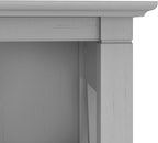 Bush Furniture Tall 5 Shelf Bookcase for Living Room or Home Office, Large Bookshelf, Modern Farmhouse Style, Key West Collection, Cape Cod Gray