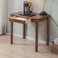 Solid Wood Desk, Gaming Study Home Office Desks for Work, Student PC Desk for Bedroom, Small Computer Desk for Small Spaces, Easy to Assemble (Walnut Color, 31inch)