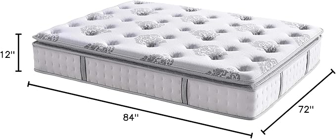 Classic Brands Gramercy Cool Gel Memory Foam and Innerspring Hybrid 14-Inch Euro Pillow Top Mattress, Mattress in a Box, California King