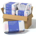 PoeticEHome Soft Face Towel - Extra Thick Cotton Tissue Biodegradable | Disposable Dry Wipes for Facial Cleansing & Makeup Removing