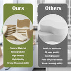 14Pack Natural Kitchen Sponge, Eco-Friendly Dish Sponge for Kitchen - Biodegradable Cellulose and Coconut Scrubber - Household Cleaning Sponge for Dishes, White