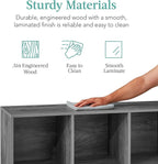 Best Choice Products 6-Cube Storage Organizer, 11in Shelf Opening, Bookcase, Display Shelf, Customizable w/ 3 Removable Back Panels – Dark Gray