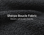Morden Fort Modern Cloud Couch - 3 Seater Sherpa Boucle Sofa with Wood Legs, Ultra-Thick High Resilience Cushion with 3 Matching Pillows Upholstered Comfy Couch Sofa for Living Room - Black