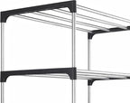 Whitmor 7-Tier Shoe Rack - Small Space Solution - Store up to 14 Pairs of Shoes - Organize Shoes & Accessories - Chrome & Black