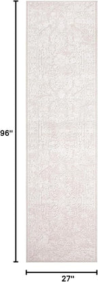 SAFAVIEH Reflection Collection Runner Rug - 2'3" x 8', Cream & Ivory, Non-Shedding & Easy Cleaning, Ideal for Living Room, Bedroom (RFT665D)