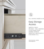 Signature Design by Ashley Taffenbrook Farmhouse 5-Drawer Chest with Felt-Lined Top Drawer and Easy Glide for Bedroom, Dark Brown