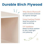 ECR4Kids Streamline Dress-Up Island, Costume Organizer, White Wash