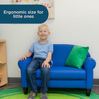 Children's Factory As We Grow Toddler Sofa, Blue, CF805-197, Flexible Seating for Daycare or Preschool, Kids Reading Couch, Playroom Furniture