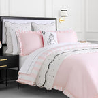 Kate Spade New York Queen of Spades Reversible Decorative Pillow, 14" x 20" Throw Pillow for Bed or Sofa, Cotton Cover, Black, White, Pink and Red, 14 x 20