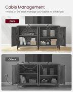 VASAGLE LIRY Collection - Storage Cabinet, Buffet Cabinet, Sideboard, Credenza, with Adjustable Shelves, for Living Room, Entryway, Antique Charcoal ULSC381T04