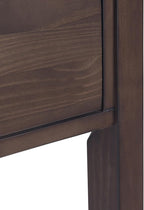 SIMPLIHOME Hollander Console Table - 60 Inch Wide Solid Wood Sofa Table in Warm Walnut Brown, Contemporary Storage Table for Entryway or Living Room with 3 Drawers and Sleek Metal Hardware