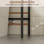 4-Tier Over The Toilet Storage, Bathroom Organizer, Space-Saving, Above Toilet Storage Rack with 4 Hooks and Paper Holder, Metal Shelf, Black