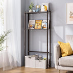 AmazerBath Bamboo Over The Toilet Storage Shelf, 2-Tier Over Toilet Bathroom Organizer Rack, Bathroom Shelves Over Toilet Space Saver, Espresso