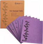 Swedish Dishcloth Cellulose Sponge Cloth, Absorbent, Reusable, Eco-Friendly, Set of 8 (Lavender)