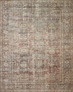 Loloi Amber Lewis Georgie Collection GER-06 Bordeaux/Antique 2'-6" x 9'-6", .19" Pile Height, Runner Rug