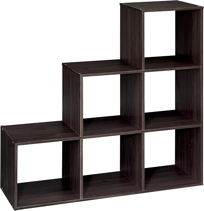 ClosetMaid Cubeicals 3-2-1 Cube Storage Shelf Organizer Bookshelf - Vertical/Horizontal, Easy Assembly - Espresso Wood Finish
