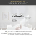 Kichler Winslow 19.75" Chandelier in Olde Bronze®, 5-Light Chandelier for Dining Room, Living Room, or Bedroom, Clear Seeded Glass, (19.75" W x 16" H), 44030OZ