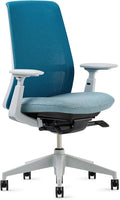 Haworth Soji Office Chair with Ergonomic Adjustments, Flexible Mesh Back (Ocean)
