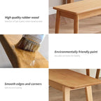 Outdoor indoor Log color wood Bench, 47" Patio Garden,balcony,restaurant,canteen,refectory,entryway,farmhouse,dining room,bedroom Wooden Bench,solid Wood benches for dining table,2 Person seat bench