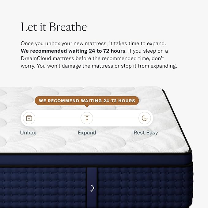 DreamCloud Premier 13" Twin Mattress - Luxury Gel Memory Foam - 365 Night Trial - Premium Pressure-Relieving Layers - Forever Warranty - CertiPUR-US® Certified