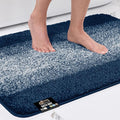 GORILLA GRIP Ultra Soft Plush Bathroom Rugs with Textured Rubber Backing, Absorbent Quick Dry Bath Mat, Machine Washable Shower Mats, Home Décor Accessories Bathmat Rug Essentials, 24 x 16 Navy