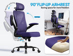Office Chair - Ergonomic Office Chair with Back Support, Ergonomic Computer Chair - Home Office Desk Chairs, 330lbs Wide Seat Big and Tall Office Chairs with Headrest, Comfy Desk Chairs (Purple)