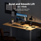 48 x 24 Inch Electric Standing Desk Adjustable Height, Sit Stand Desk, Stand up Desk for Home Office, Computer Workstation (Spliced Desktop,Oak)