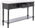 SAFAVIEH Home Collection Landers Black 3-Drawer Console Table CNS5711B