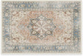 RUGGABLE Washable Vintage Area Rug – Kamran Coral 2x3, Stain-Resistant, Non-Slip – Small Machine Washable Rugs for Living Room, Bedroom, Hallway, Entryway & Bathroom–with Cushioned Pad