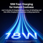 JISULIFE Table Purifier Fan, 3-in-1 Air Purifier Cool: HEPA H11 Filter, 7-Color RGB Light, 100-Speed, 10000mAh Battery, 120° Oscillating Desktop Fan for Gaming/Office Desk