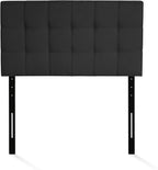 FURINNO Roanne Tufted Headboard, Twin, Black