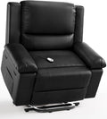 GarveeHome Oversized Wide Power Lift Recliner Chair - Heat and Massage, PU Leather, Adjustable Back and Legs, Electric Lift Chair Designed for The Elderly and People with Mobility impaired