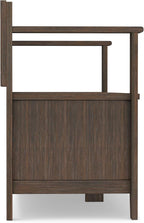 SIMPLIHOME Amherst Entryway Storage Bench - 48 inch Wide Solid Wood Hallway Seat in Farmhouse Brown, Transitional Bench for Entryway or Living Room with Lift-Up Lid and Spacious Storage