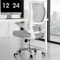 TRALT Ergonomic Office Chair - Desk Chair with Wave High Back Adjustable Lumbar Support Computer Chair - Gaming Chairs Mesh Backrest and PU Leather Seat for Home Reading Chairs to Adults(Grey)