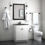 Franklin Brass Voisin (1-Pack) Toilet Paper Holder, Euro Single Post Tissue Roll Wall Mount TP Storage, Matte Black Bathroom Decor, Accessories VOI50-MB