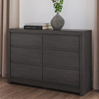 Signature Design by Ashley Parlayon Casual 6-Drawer Dresser with Safety Stop, Gray