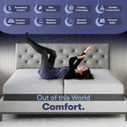 Celestial Sleep Gel Memory Foam Mattress in a Box, Made in The USA, CertiPUR-US® Certified Foam, Oeko-Tex, and Fiberglass-Free Certified Bed, 12 inch Soft - Split King