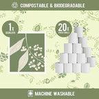 Morigins Swedish Dishcloths for Kitchen,6 Pack Green Leaves Dish Towels,Cellulose Sponge ClothsReusable Paper Towels, Biodegradable and Reusable Kitchen Dish Rags