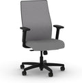 HON Ignition 2.0 Mid Back Task Chair, Standard Synchro-Tilt Control, Office Chair with Lumbar Support, Height and Width Adjustable Arms, Black Frame, Frost