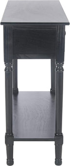 SAFAVIEH Home Collection Tate Black 2-Drawer Bottom Shelf Console Table CNS5720B