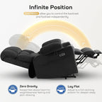 Tami Tami Dual Motor Power Lift Chair Recliner for Elderly with Massage and Heat, Infinite Position Electric Lift Recliner with Adjustable Headrest, USB (T6015 - Plush Fabric, Medium, Dark Gray)