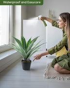 Velener Artificial Agave Plant in Black Pot with Real Stone Pebbles, Large Fake Agave Plants with Green Serrated Leaves, Faux Yucca for Indoor and Outdoor Decor-27 Inches Tall, 29 Leaves