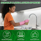 YoleShy Natural Sponges Kitchen Biodegradable Dish Sponge for Washing Dishes Compostable Coconut Walnut and Cellulose Plant Based, 10 Pack