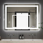 VooBang Bathroom Mirror with Lights 40 x 60 inches - 3 Adjustable Lighting Modes LED Bathroom Vanity Mirror, Anti-Fog, Memory Function, Tempered Glass, Wall Mounted Horizontally Vertically