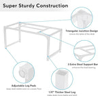 Tribesigns Modern Computer Desk, 63 x 31.5 inch Large Executive Office Desk Computer Table Study Writing Desk Workstation for Home Office, Spliced Desktop, White