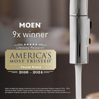 Moen YB0564BL Colinet 4-Light Dual-Mount Bath Bathroom Vanity Fixture with Frosted Glass, Matte Black