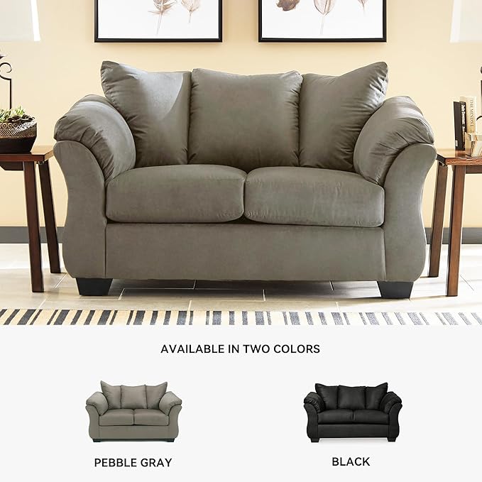 Signature Design by Ashley Darcy Casual Plush Loveseat, Grayish Brown
